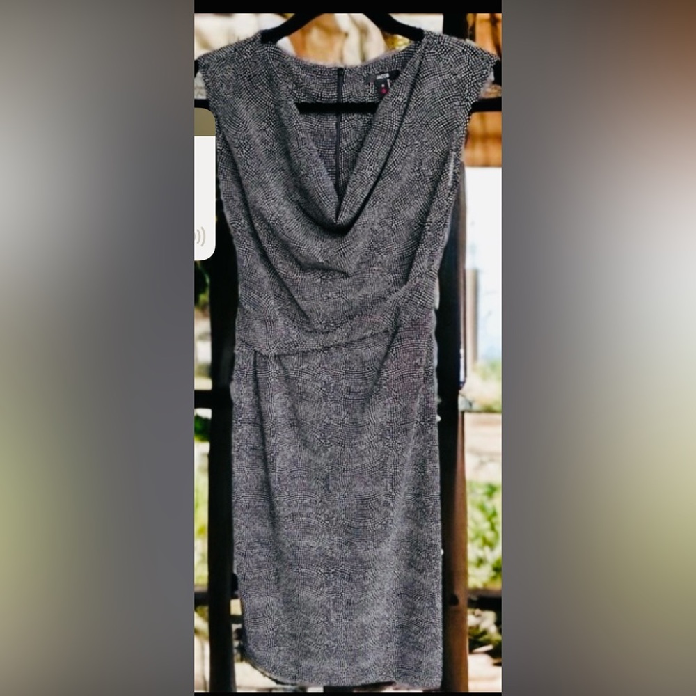 Rare Jacob Black and White Polka Dot Sleeveless Cocktail Dress, Sz 4!